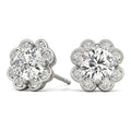 Floral Diamond Fashion Earrings