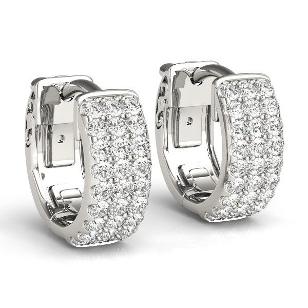 Trio Brilliance Lab Grown Diamond Hoop Earrings