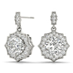 Load image into Gallery viewer, Halo Earrings With Scalloped Edges

