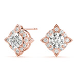 Load image into Gallery viewer, Trendy Round Diamond Women’s Halo Earrings
