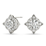 Load image into Gallery viewer, Trendy Round Diamond Women’s Halo Earrings
