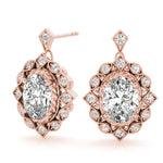 Load image into Gallery viewer, Oval-Shaped Halo Fashion Earrings
