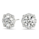 Load image into Gallery viewer, Round Diamond Halo Fashion Earrings For Women
