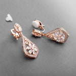 Load image into Gallery viewer, Rose Gold Art Deco Earrings
