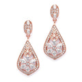 Rose Gold Art Deco Earrings