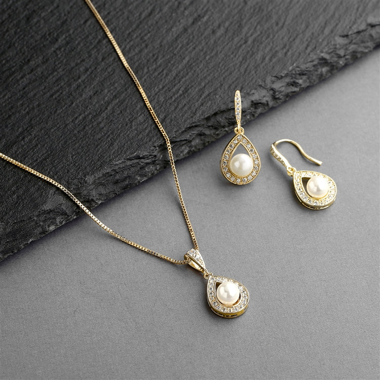 14k Gold Necklace And Earring Set