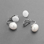 Load image into Gallery viewer, Dreamy White Pearl Clip On Stud Earrings
