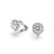 Silver Cushion Cut Clip On Earrings