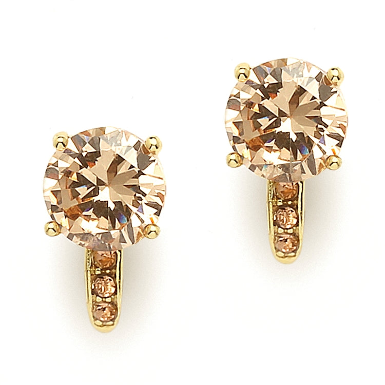 Blush Moissanite Solitaire Earrings