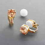 Load image into Gallery viewer, Blush Moissanite Solitaire Earrings
