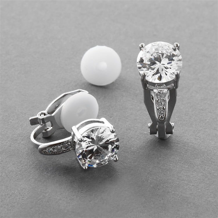 Platinum-Plated Stud Earrings