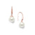 14k Rose Gold Pearl Drop Earrings