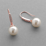 Load image into Gallery viewer, 14k Rose Gold Pearl Drop Earrings
