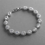 Load image into Gallery viewer, Cubic Zirconia and Pear Shaped Bridal Bracelet
