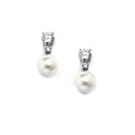 Load image into Gallery viewer, Dainty Pearl Drop Earrings
