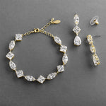 Load image into Gallery viewer, Cubic Zirconia Bracelet and Earring Set
