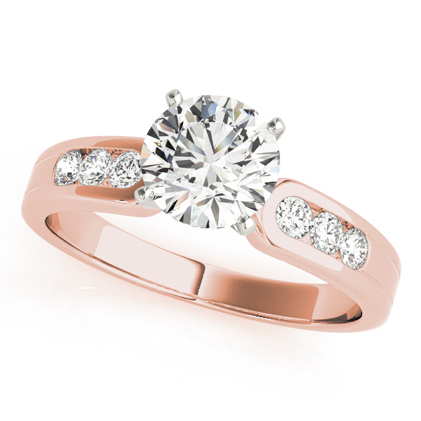 Single-Row Channel-Set Diamond Engagement Ring