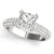 Pave-Setting Princess Cut Diamond Engagement Ring