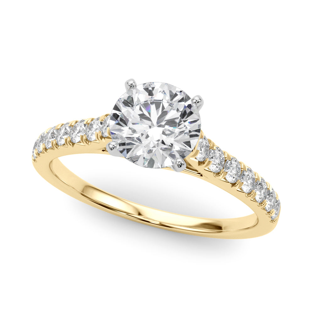 Prong Set Single Row Diamond Engagement Ring