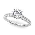 Load image into Gallery viewer, Prong Set Single Row Diamond Engagement Ring

