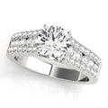Multi Row Round Diamond Engagement Ring