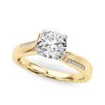 Load image into Gallery viewer, Elegant Multi Row Round Diamond Engagement Ring
