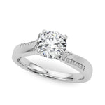 Load image into Gallery viewer, Elegant Multi Row Round Diamond Engagement Ring
