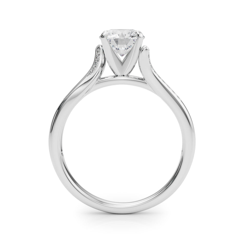 Elegant Multi Row Round Diamond Engagement Ring
