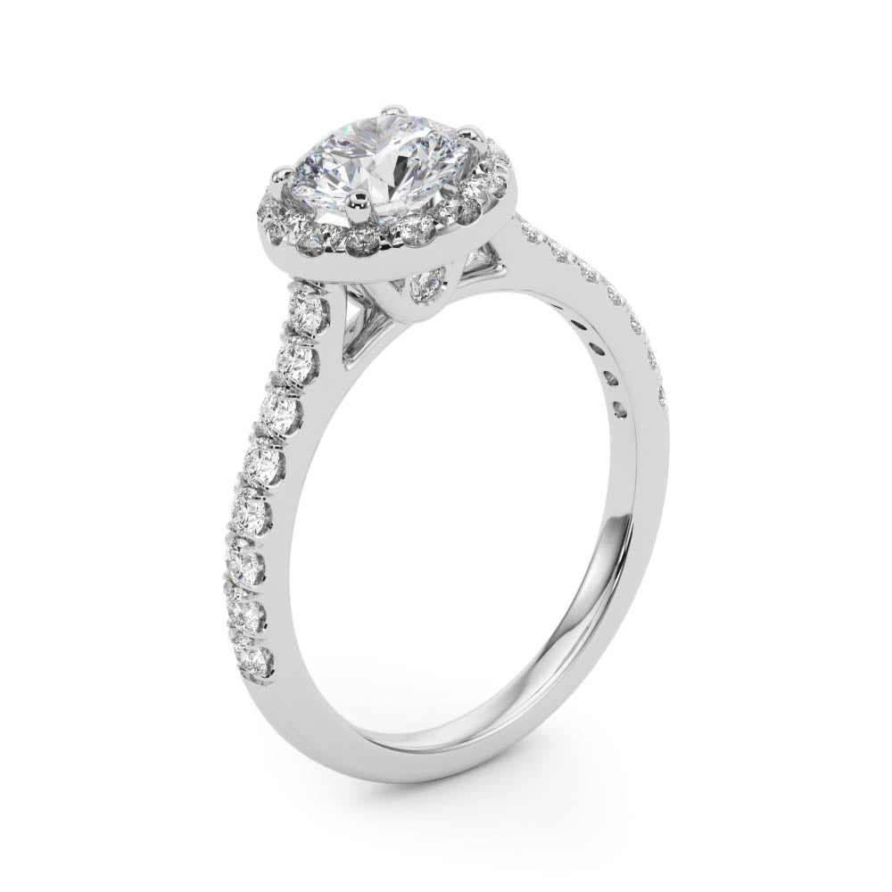 Lab Grown Diamond Halo Engagement Ring