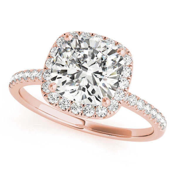 Radiant Cushion Cut Lab Grown Diamond Halo Ring