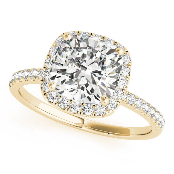 Radiant Cushion Cut Lab Grown Diamond Halo Ring