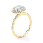Load image into Gallery viewer, Square Cushion Cut Halo Diamond Engagement Ring
