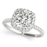 Load image into Gallery viewer, Square Cushion Cut Halo Diamond Engagement Ring
