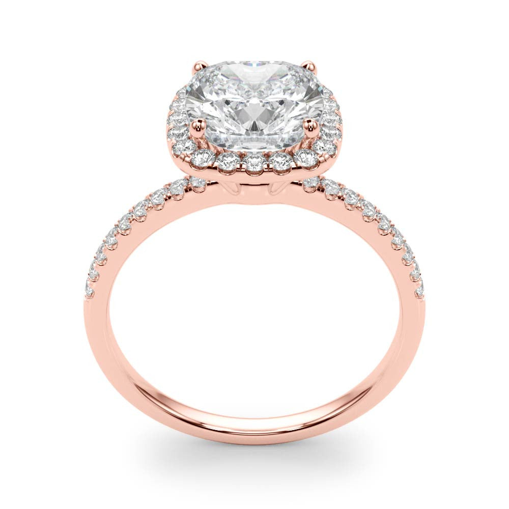 Radiant Cushion Cut Lab Grown Diamond Halo Ring