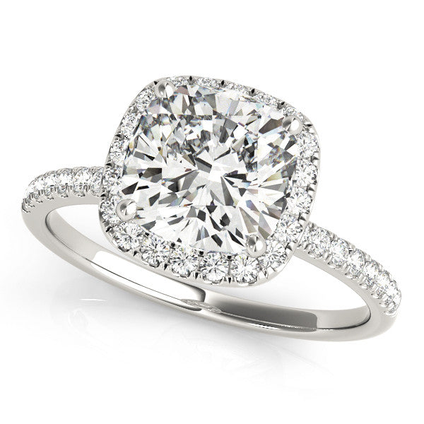 Radiant Cushion Cut Lab Grown Diamond Halo Ring