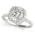 Square Cushion Cut Halo Diamond Engagement Ring