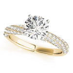 Load image into Gallery viewer, Twist Multi Row Round Diamond Engagement Ring
