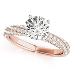 Load image into Gallery viewer, Twist Multi Row Round Diamond Engagement Ring

