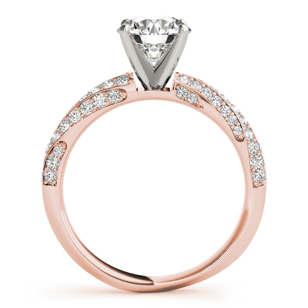 Twist Multi Row Round Diamond Engagement Ring