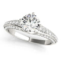 Pave Set Round Diamond Engagement Ring