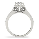 Load image into Gallery viewer, Semi-mount Round Cut Diamond Halo Engagement Ring
