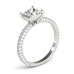 Load image into Gallery viewer, Pave Princess Cut Diamond Engagement Ring
