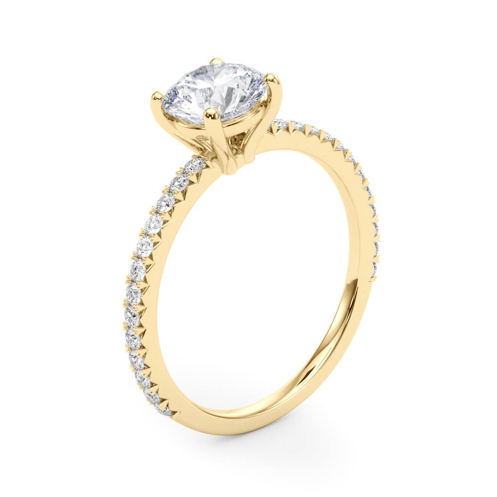 Delicate Four Prong Lab Grown Diamond Ring