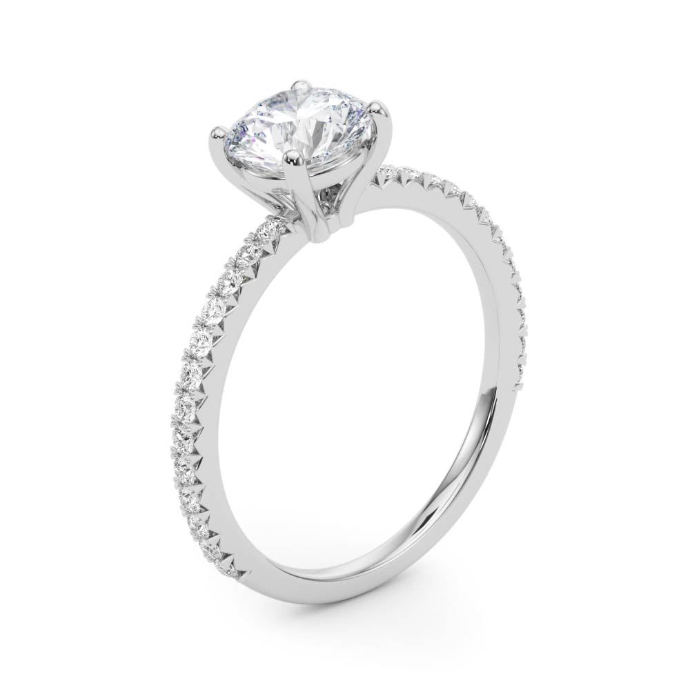 Delicate Four Prong Lab Grown Diamond Ring