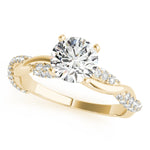 Load image into Gallery viewer, Twisted Band Round Diamond Engagement Ring
