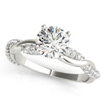 Load image into Gallery viewer, Twisted Band Round Diamond Engagement Ring
