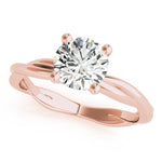 Load image into Gallery viewer, Twisted Shank Round Diamond Solitaire Engagement Ring

