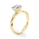 Load image into Gallery viewer, Twisted Shank Round Diamond Solitaire Engagement Ring
