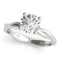 Twisted Shank Round Diamond Solitaire Engagement Ring