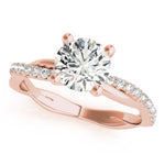 Load image into Gallery viewer, Twisted Shank Diamond Engagement Ring
